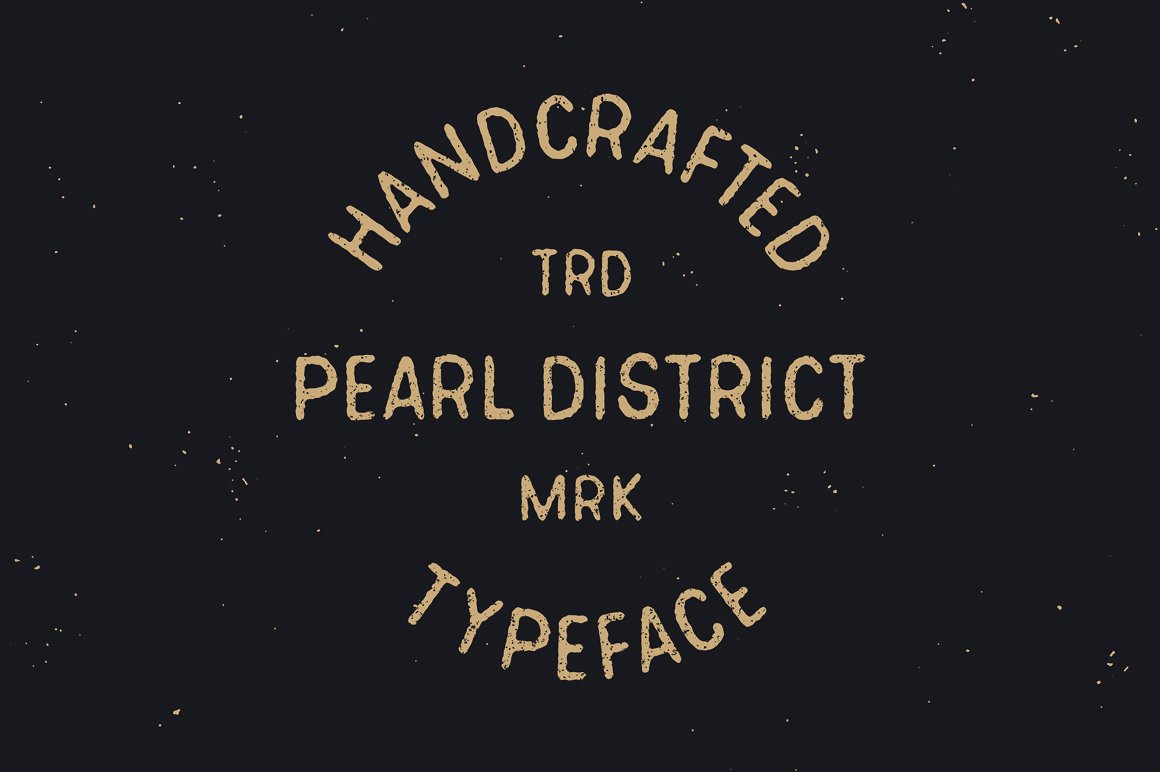 复古演示类型字体 Pearl District - Hand
