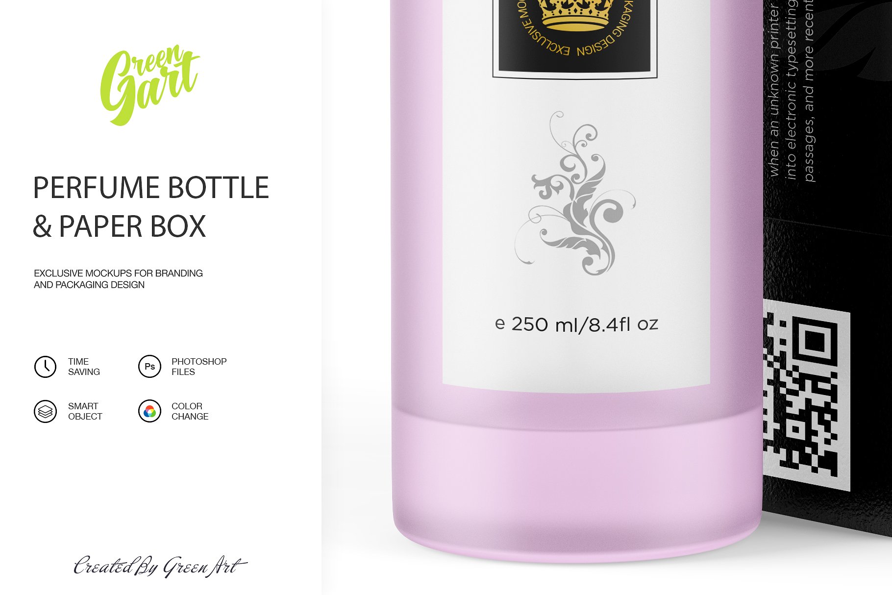 香水瓶/香水包装贴图样机素材 Perfume Bottle