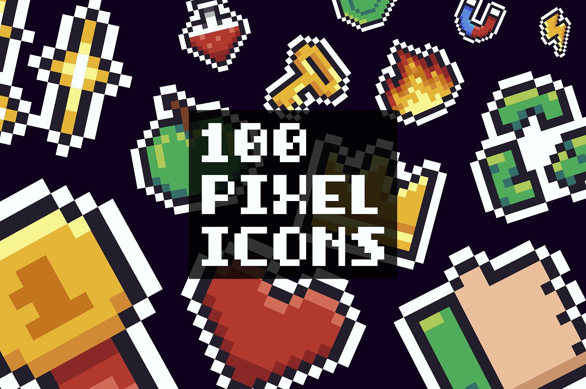 一套精美像素图标 100 Pixel Icons #1815