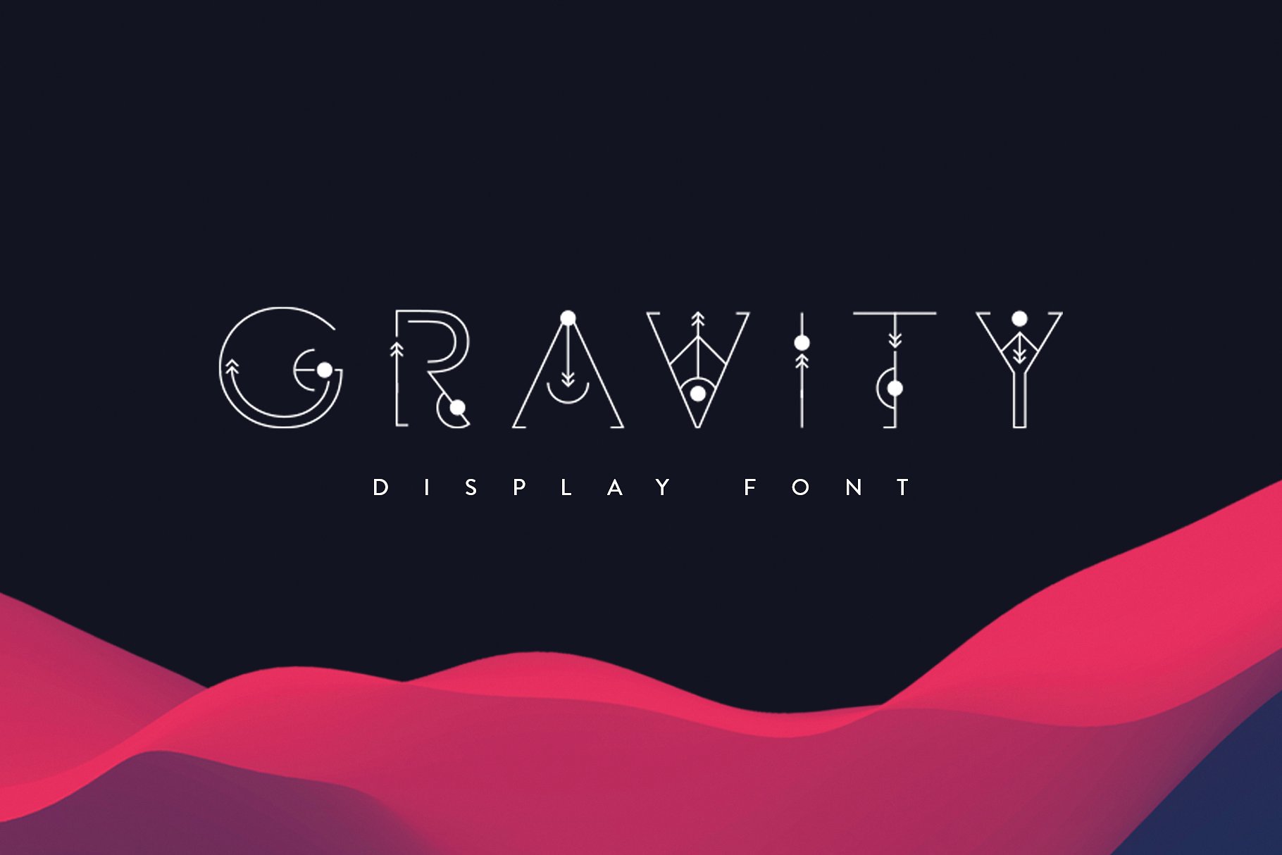 星系装饰几何字体 Gravity | Display Fon