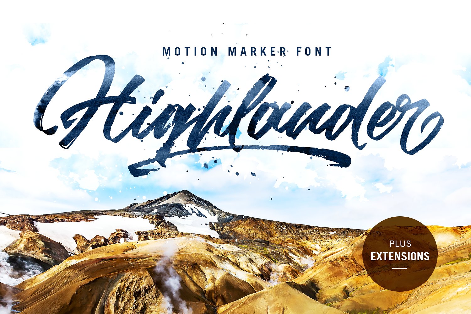 一款酷酷的手写字体 Highlander marker sc