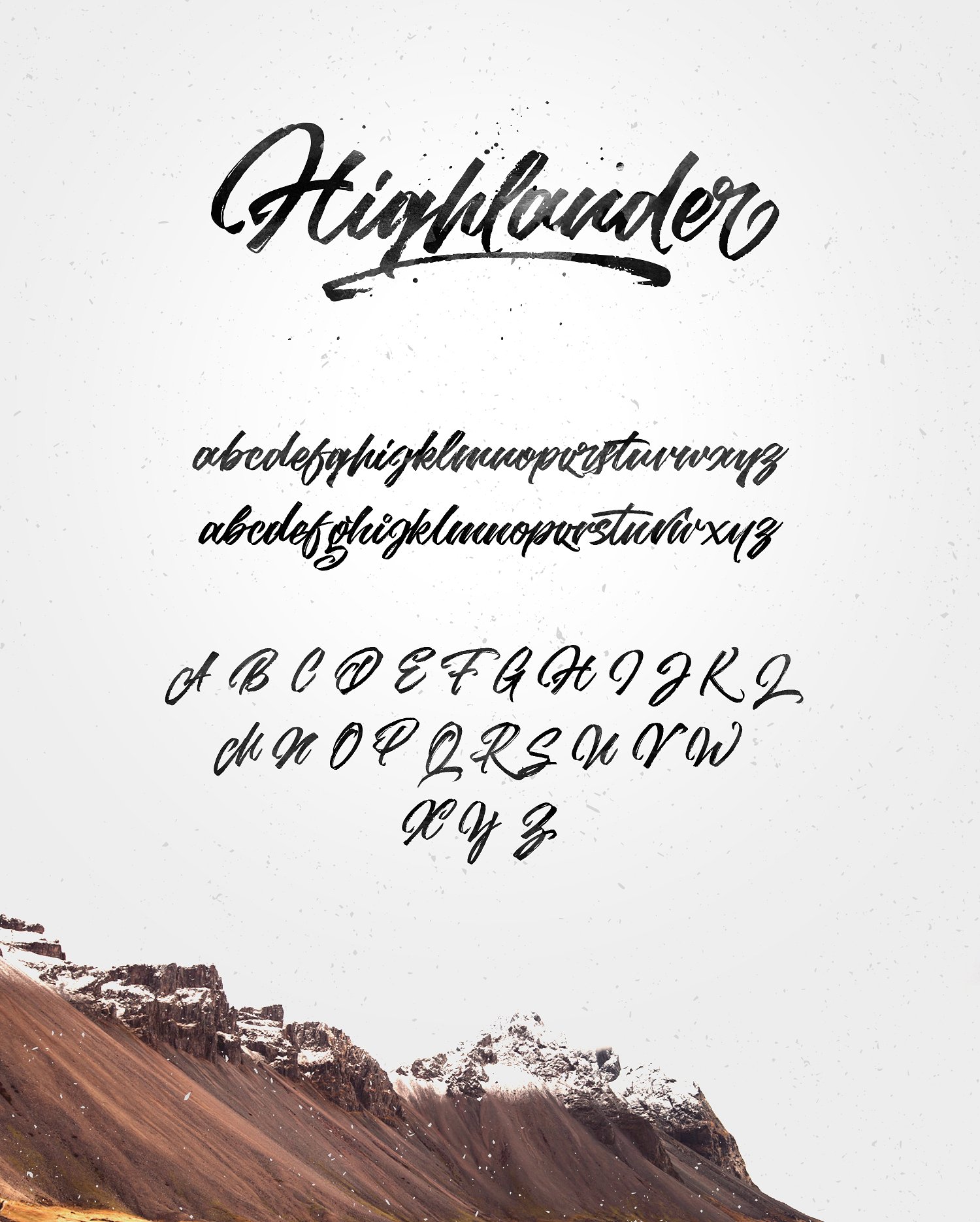 一款酷酷的手写字体 Highlander marker sc