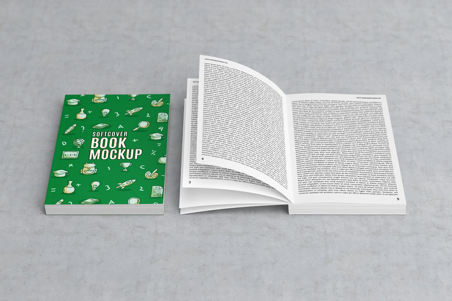 Softcover Book MockUp #051