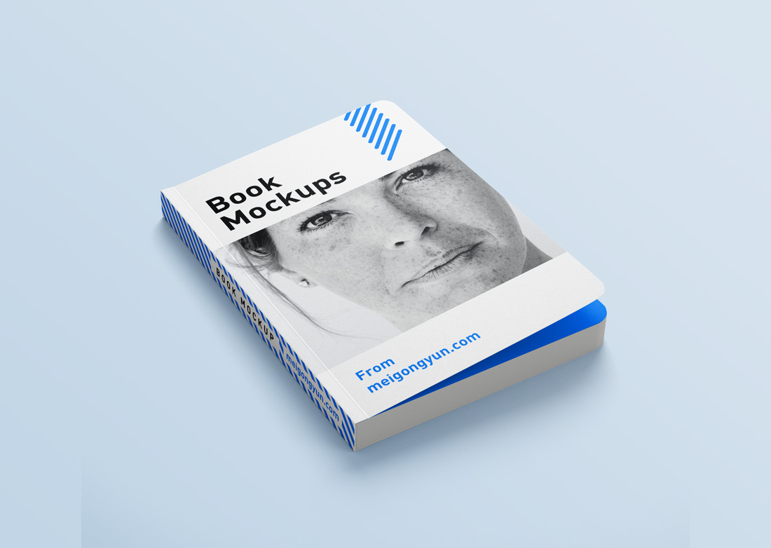 书籍封面设计贴图展示 Book with rounded c