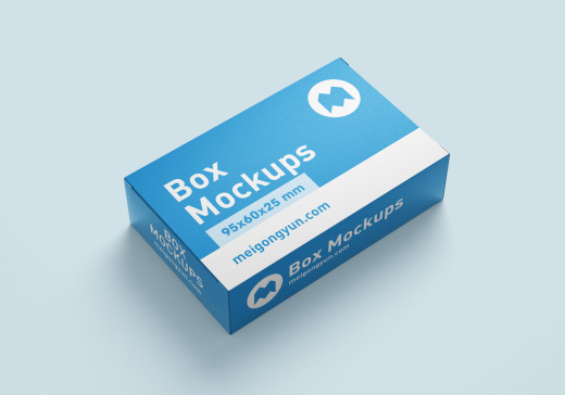 盒子包装贴图展示模版 Box mockup / 95x60x