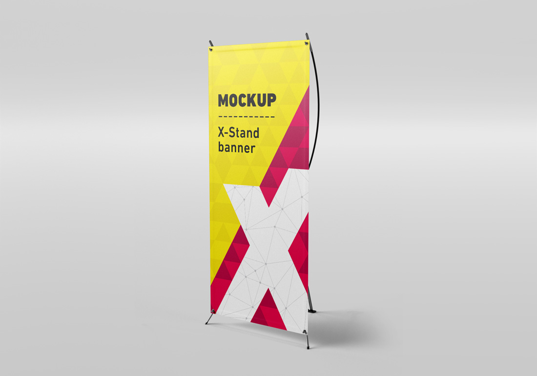 x展架banner设计贴图展示模版 X-Stand Bann