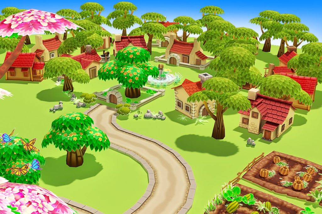 卡通春天农场3D模型Cartoon_Spring_Farm