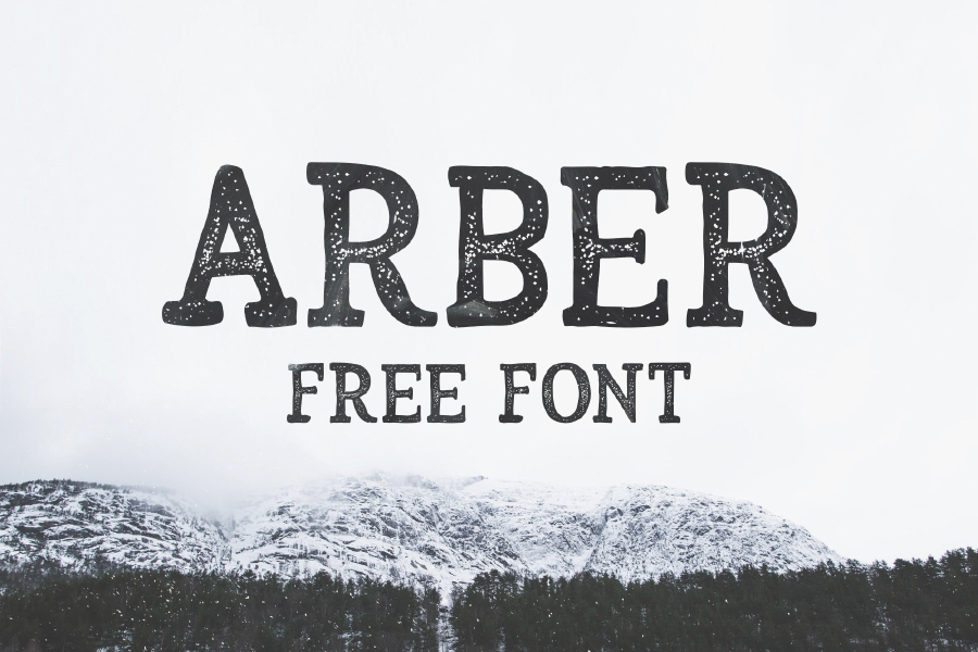 一款免费的复古英文字体 Arber Display Free