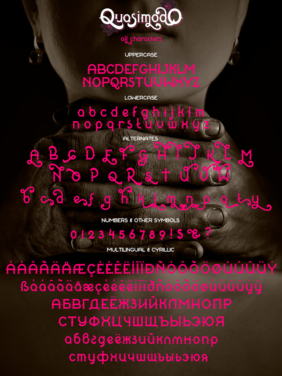 复古有趣的字体 Quasimodo Typeface Fre