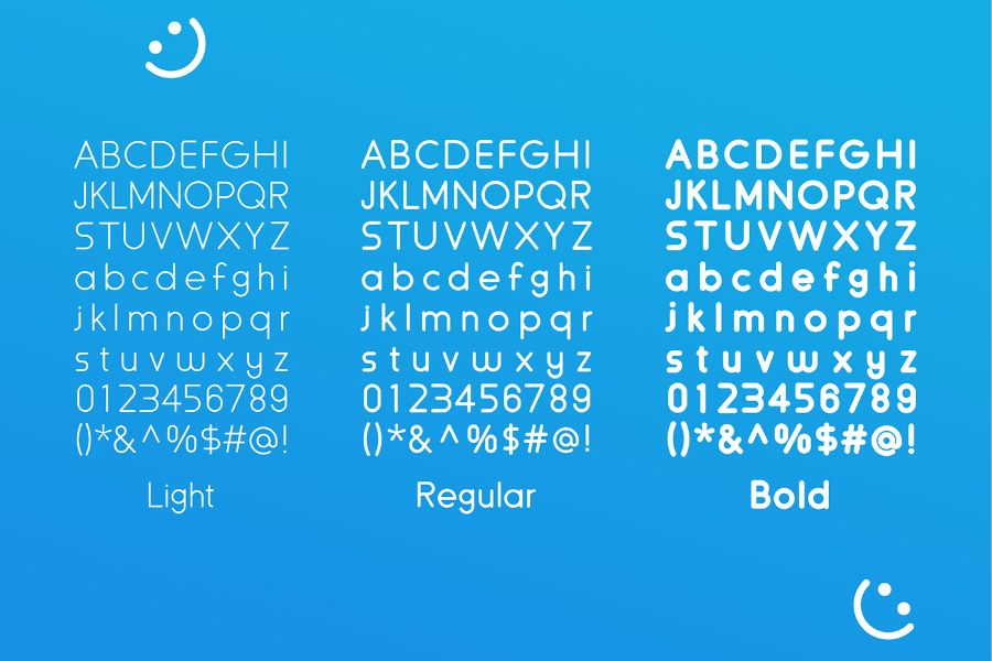 可爱圆融的一款英文字体 Smile Free Rounded