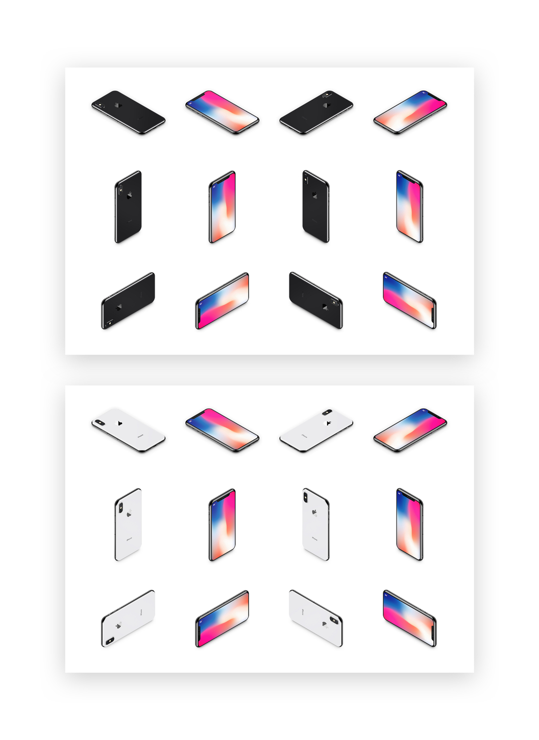 24 Isometric iPhone X