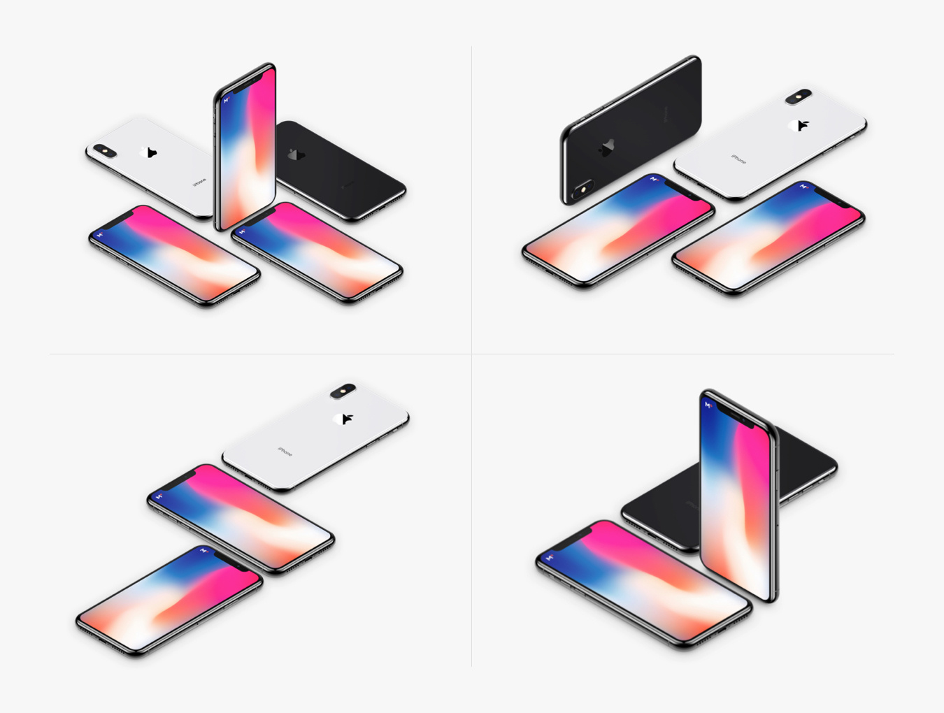 24 Isometric iPhone X