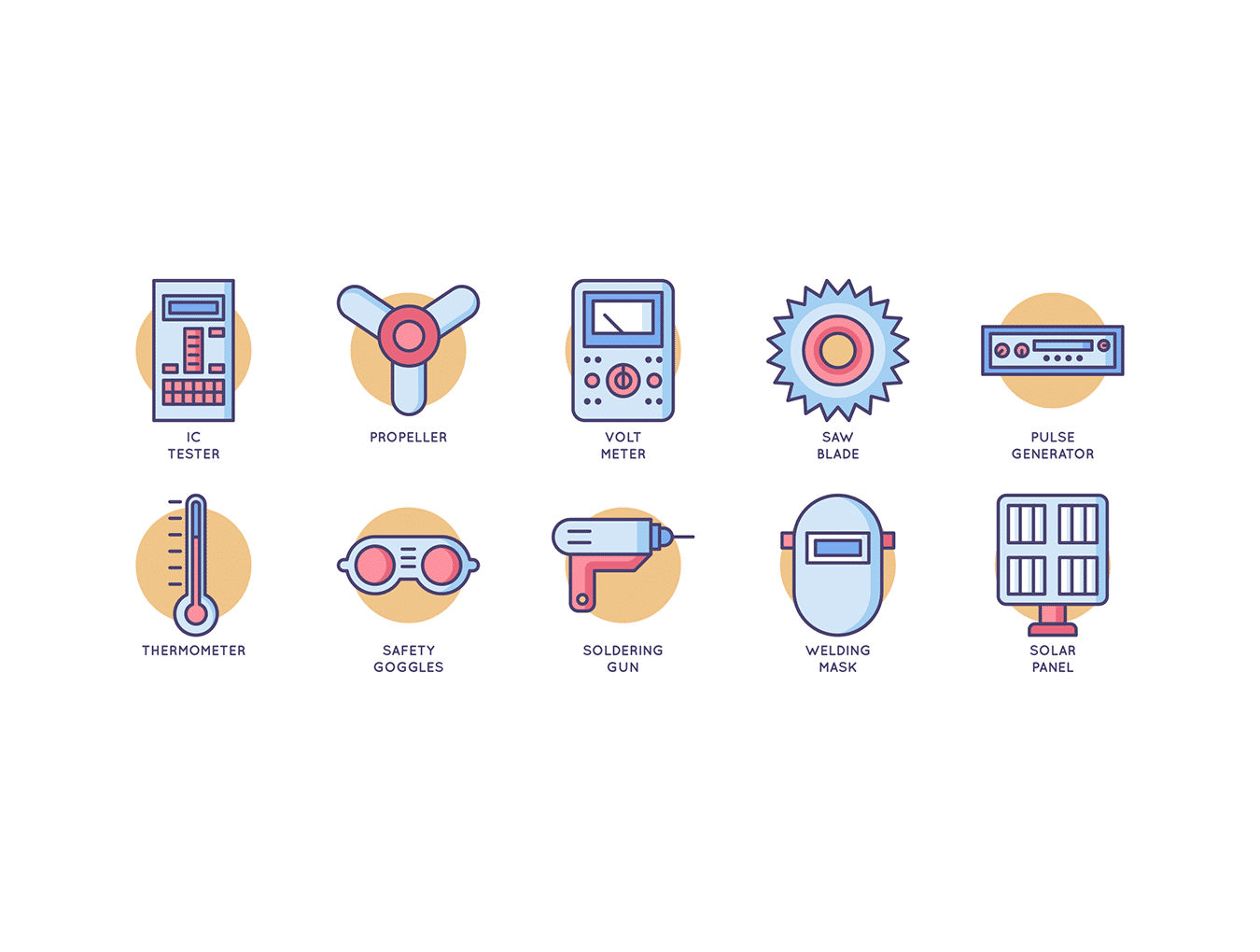 深度定制的工程相关的矢量图标素材 70 Engineerin