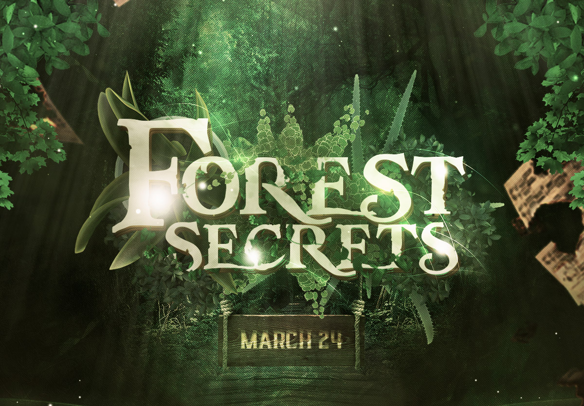 森林的秘密主题艺术字效果 Forest Secrets Te