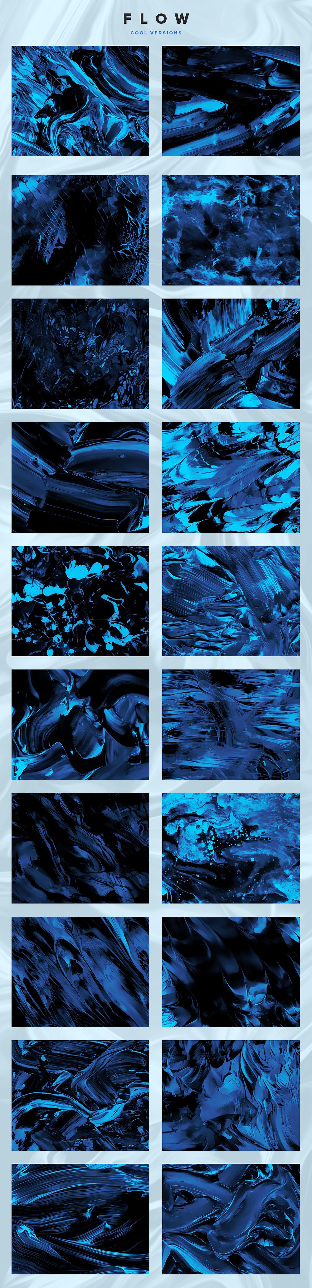 5套款流动抽象纹理素材合集包 Fluid abstract