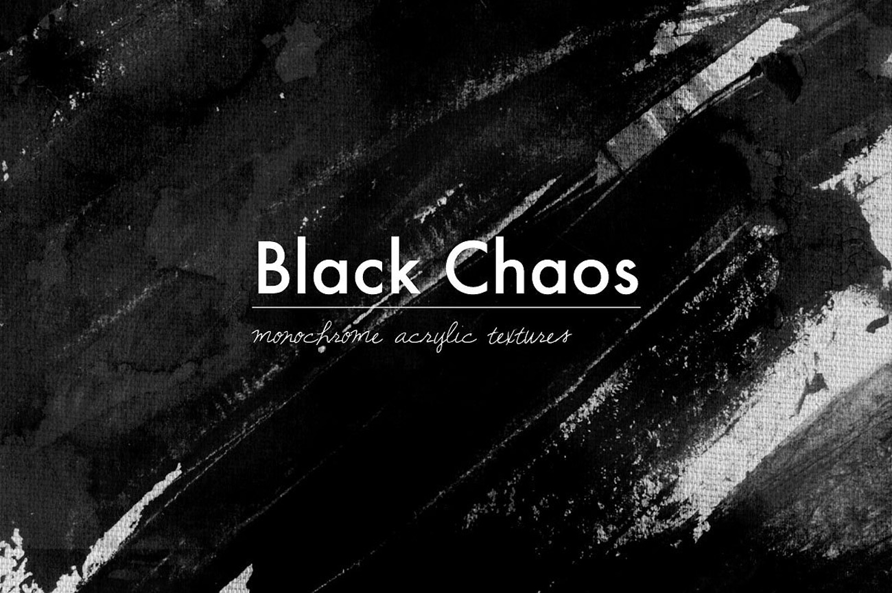 漂亮的手绘油画高清纹理素材 Black Chaos - 10