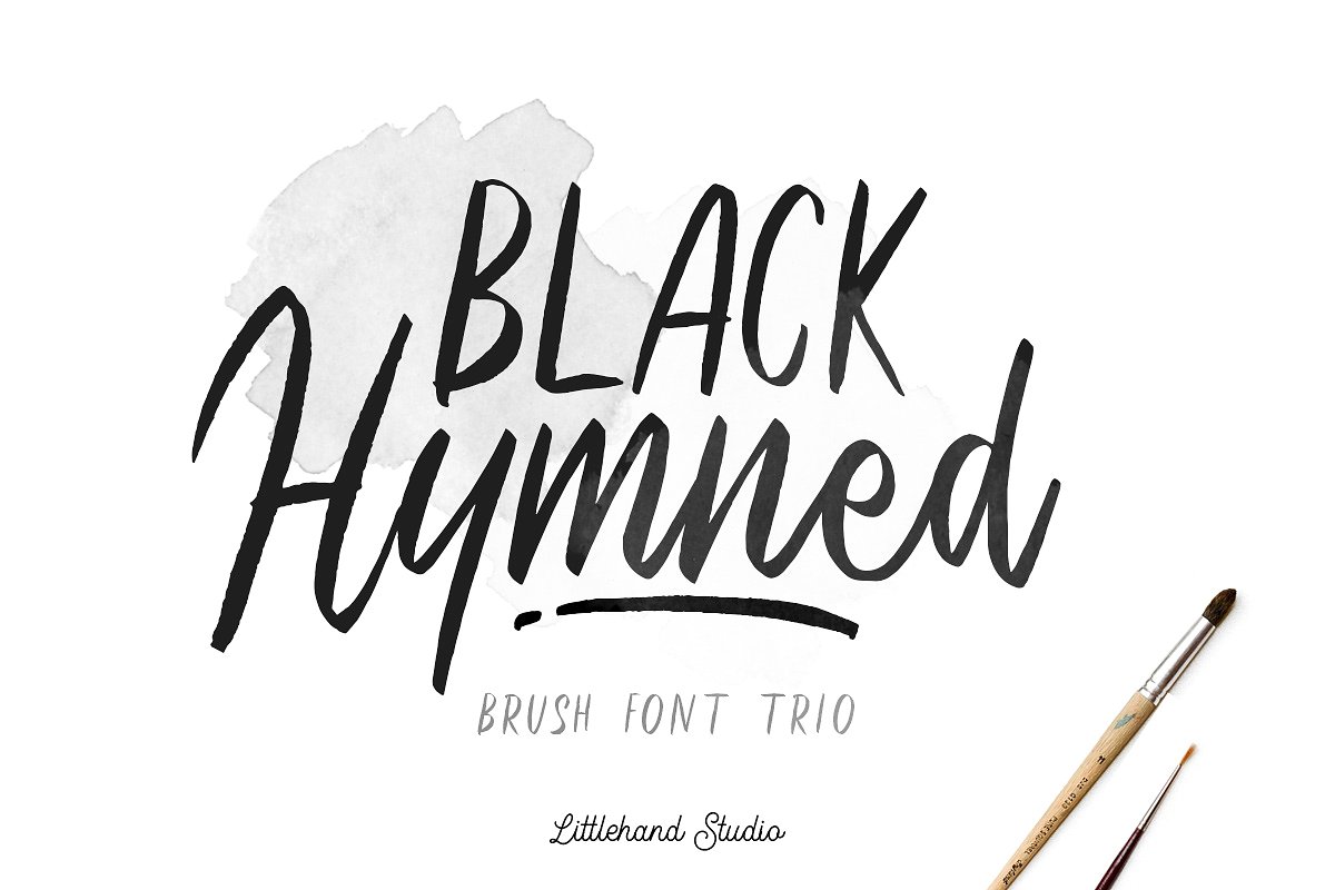 一款艺术年轻化英文字体Black Hymned - Font