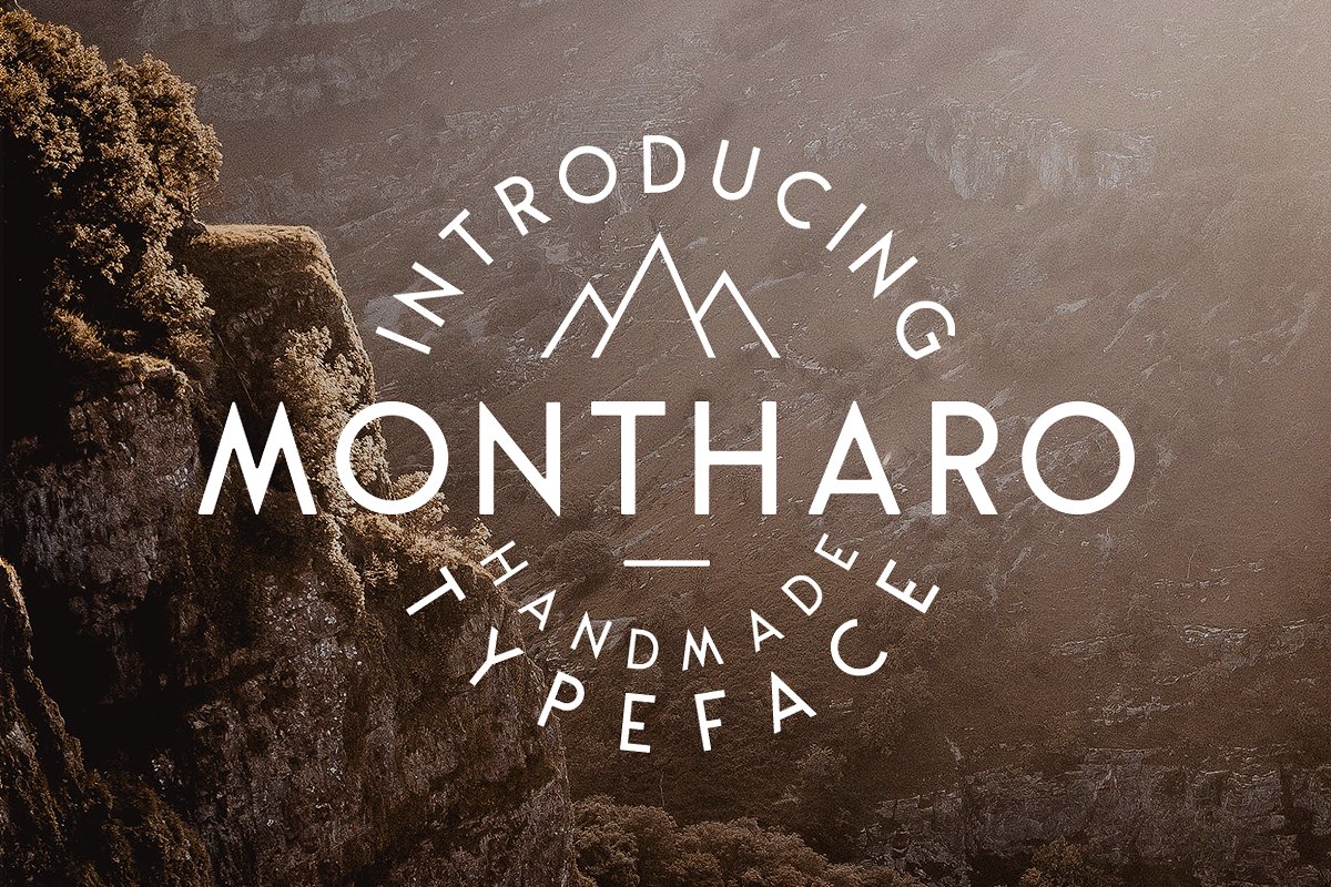 一款复古经典英文字体Montharo Typeface +