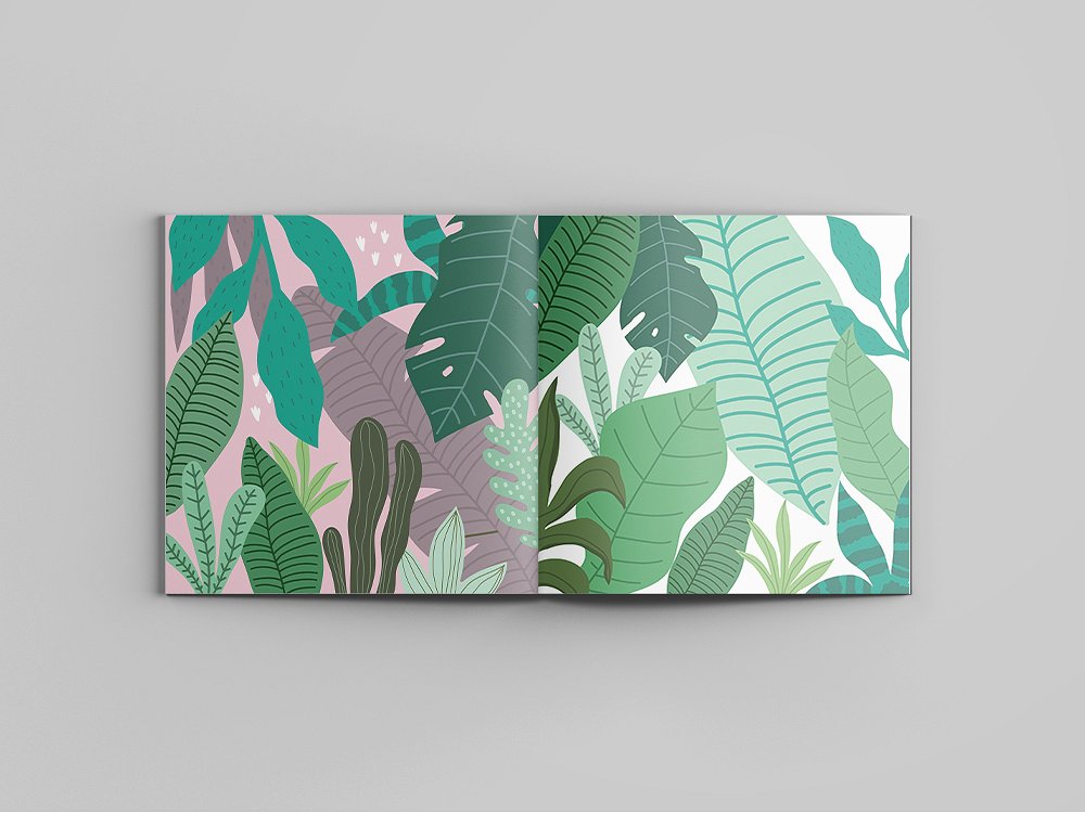 热带树叶花卉植物手绘矢量插画素材合辑包 Tropical L