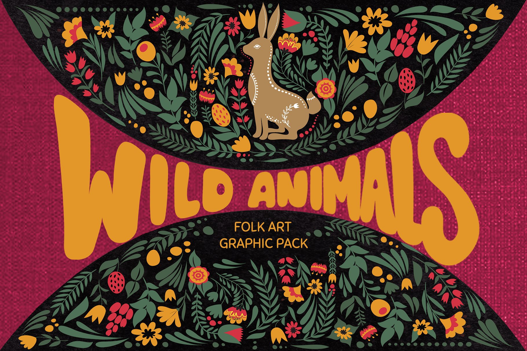 民间艺术野生动物图案合辑包 Wild Animals fol