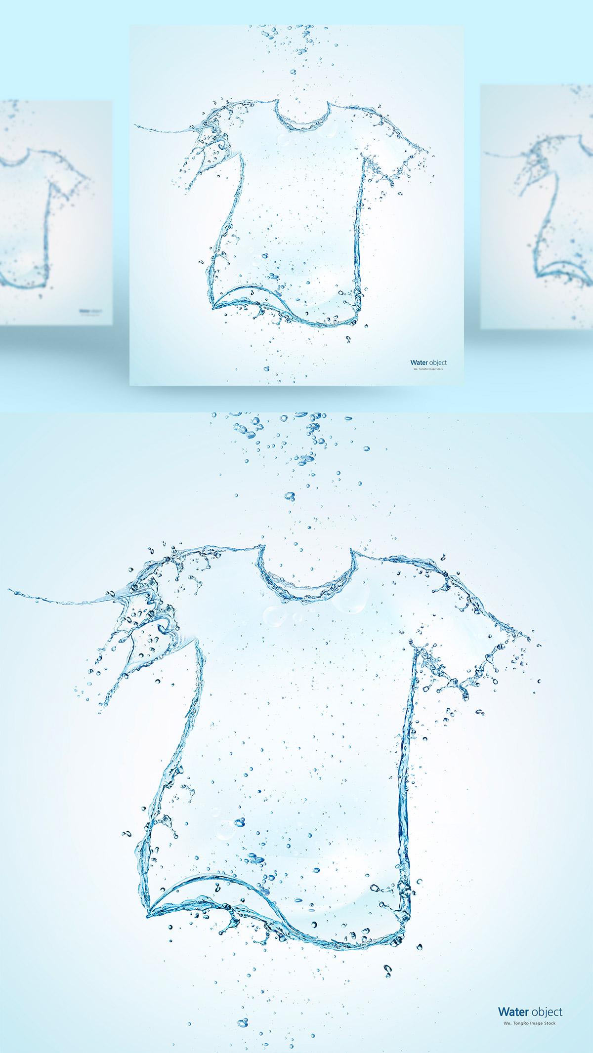水元素T恤形状PSD分层元素Water element PS