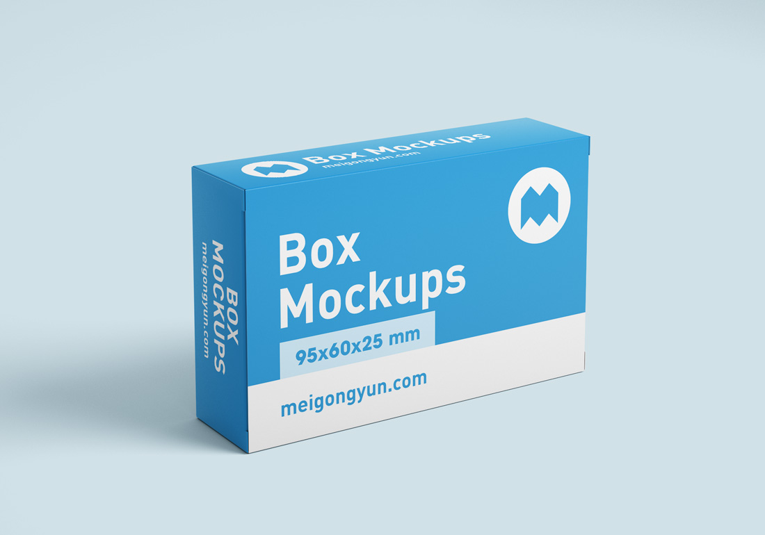 盒子包装贴图展示模版 Box mockup / 95x60x