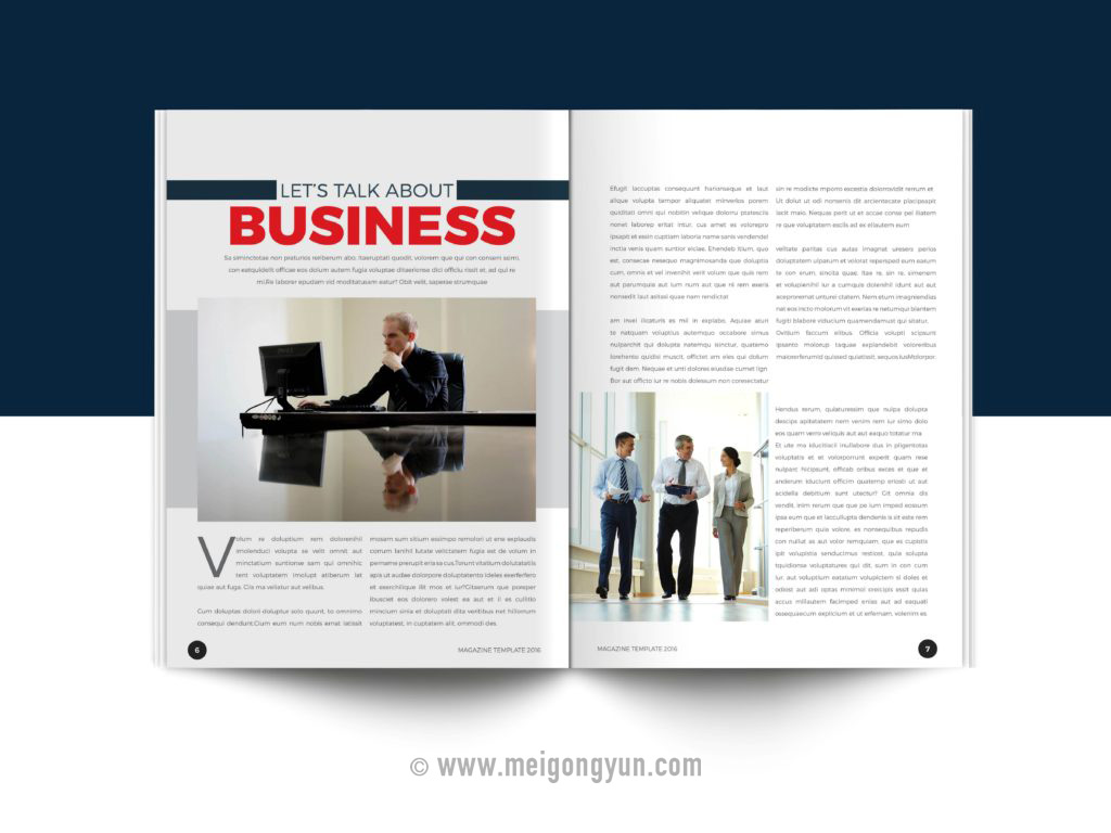 32页极简商业化杂志模板BUSINESS 32 Page M
