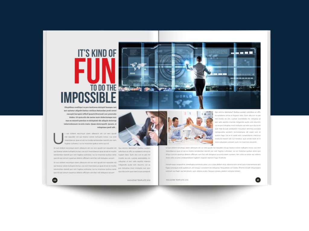 32页极简商业化杂志模板BUSINESS 32 Page M