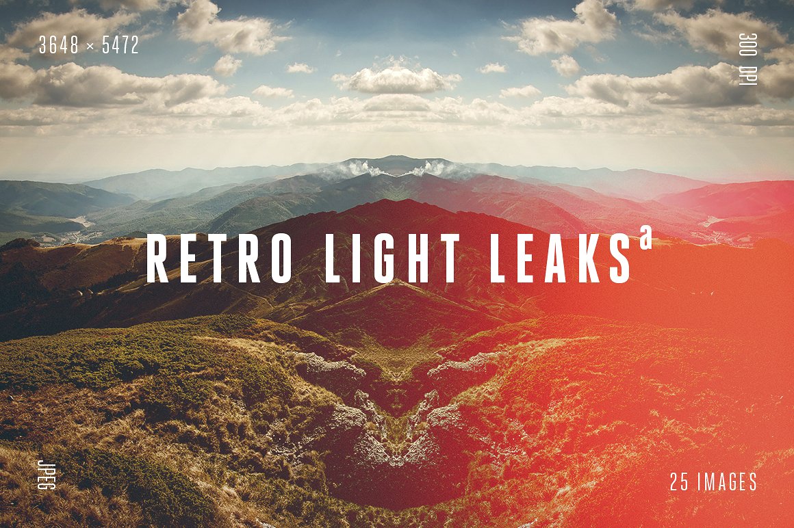 25组复古炫光特效高清图 Retro Light Leaks