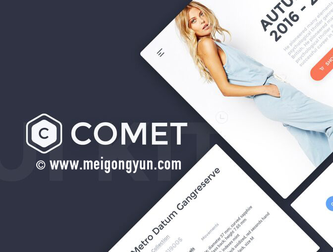 12款漂亮的电商网页设计模板Comet web
