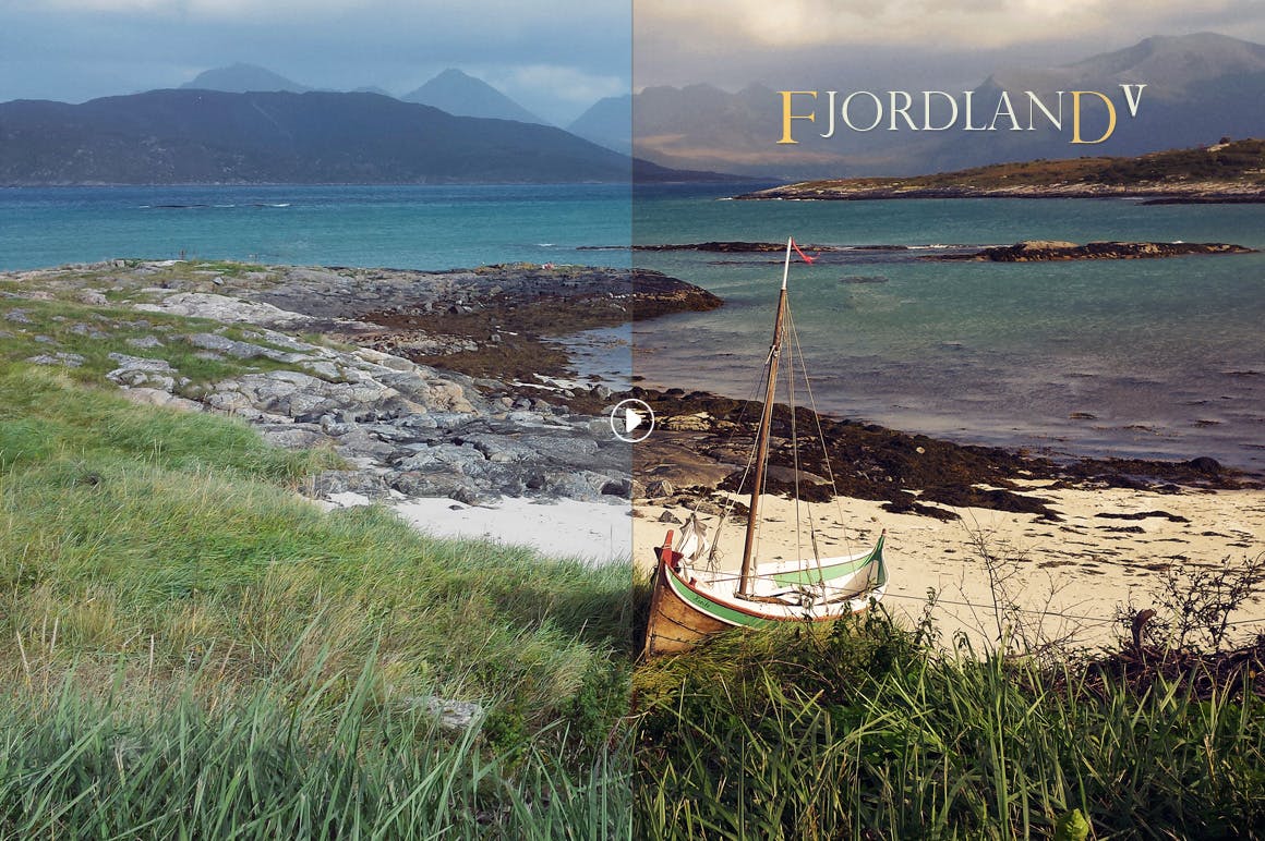 户外摄影图调色动作插件素材 Fjordland Landsc