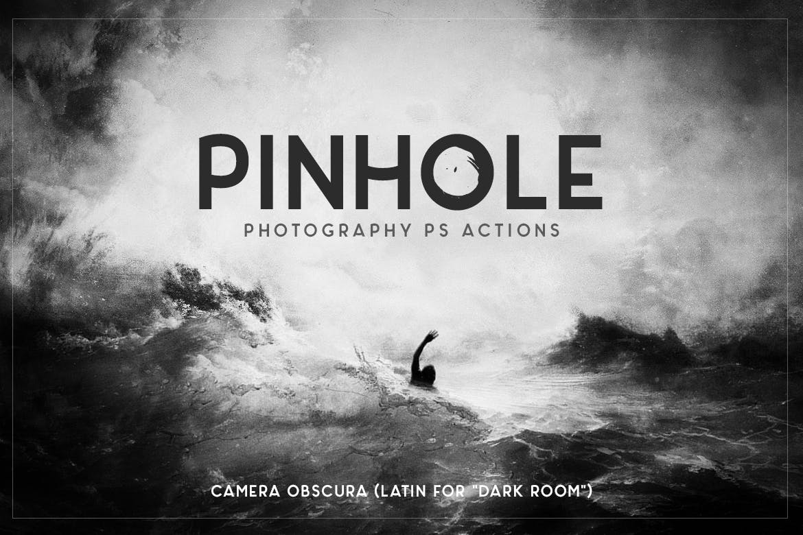 影楼专业大师级黑白调摄影照片调色动作 Pinhole Pho