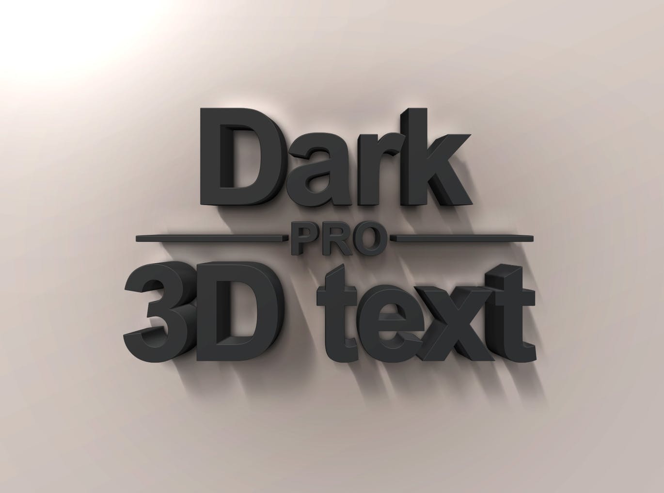 三维立体白模字体特效PSD模板素材 Pro 3D Text