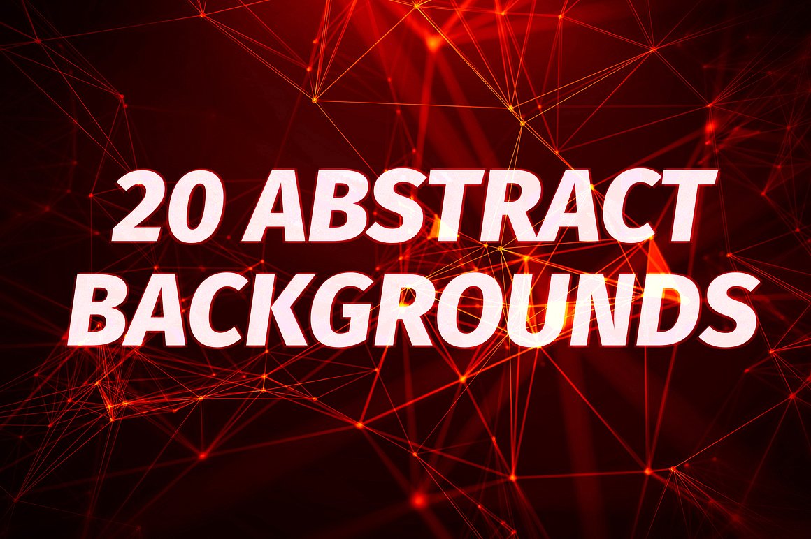 20+红色几何抽象概念3D高清背景素材 Red Abstra