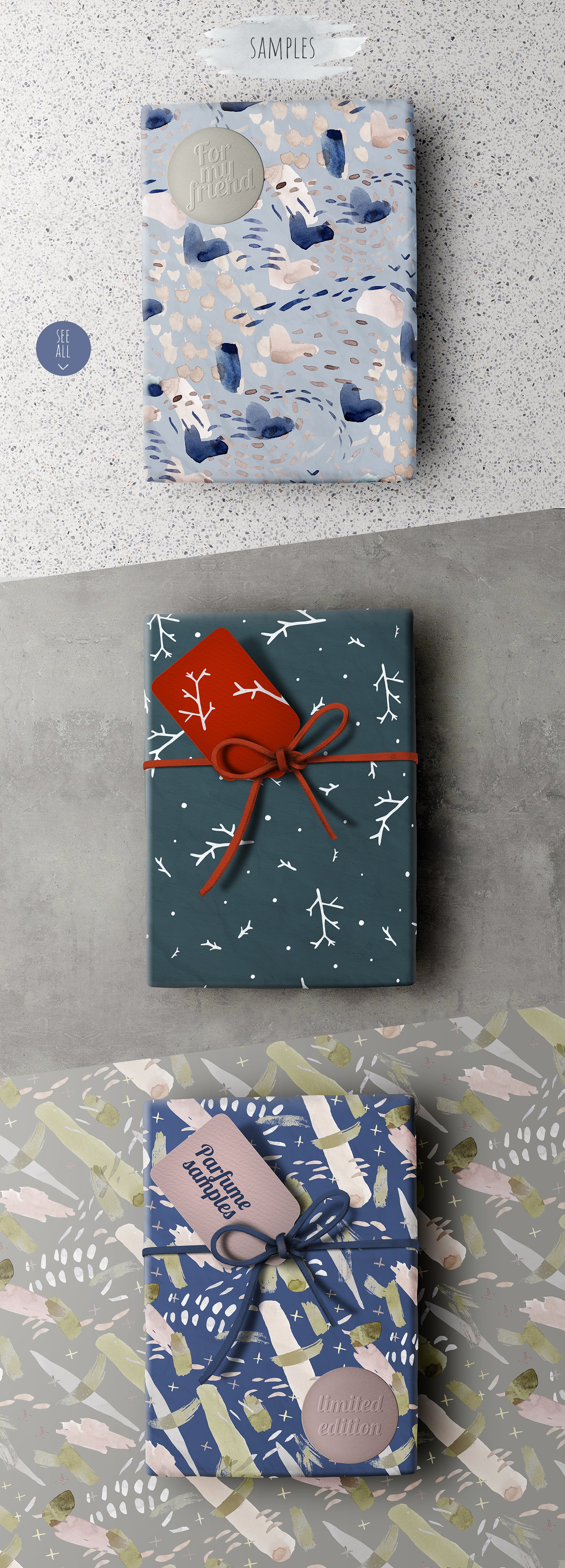 高品质的礼品盒展示样机PSD模版 Gift box mock