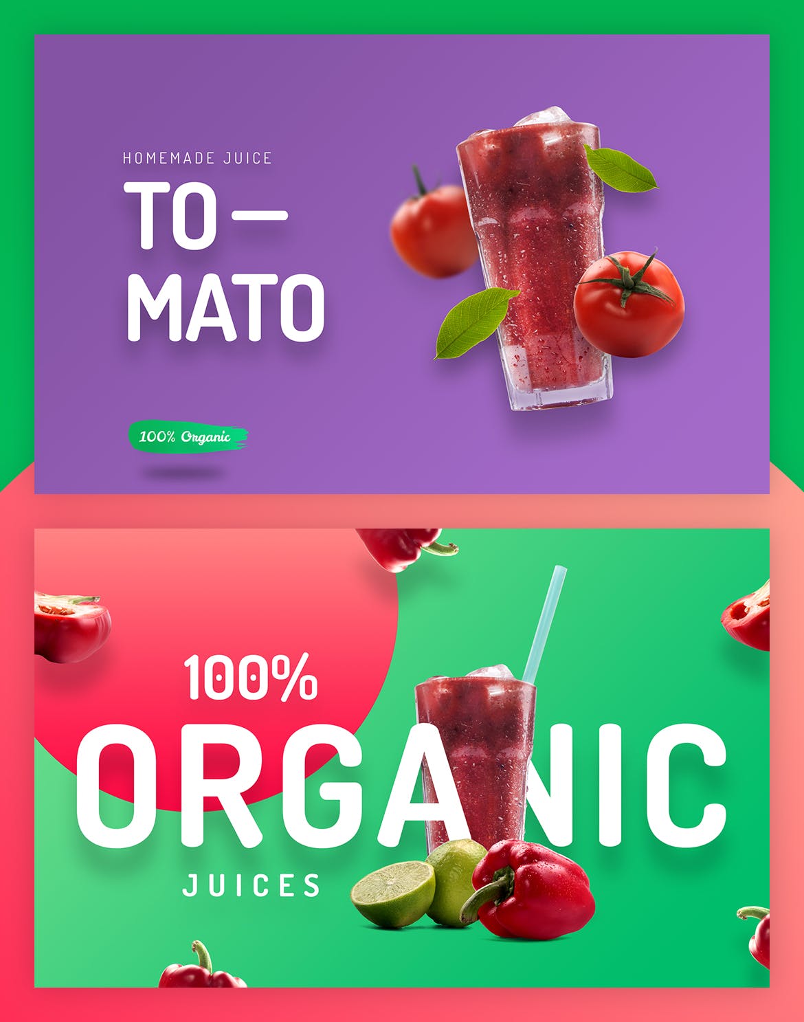 高品质多彩健康绿色有机果汁高清素材 Organic Juic