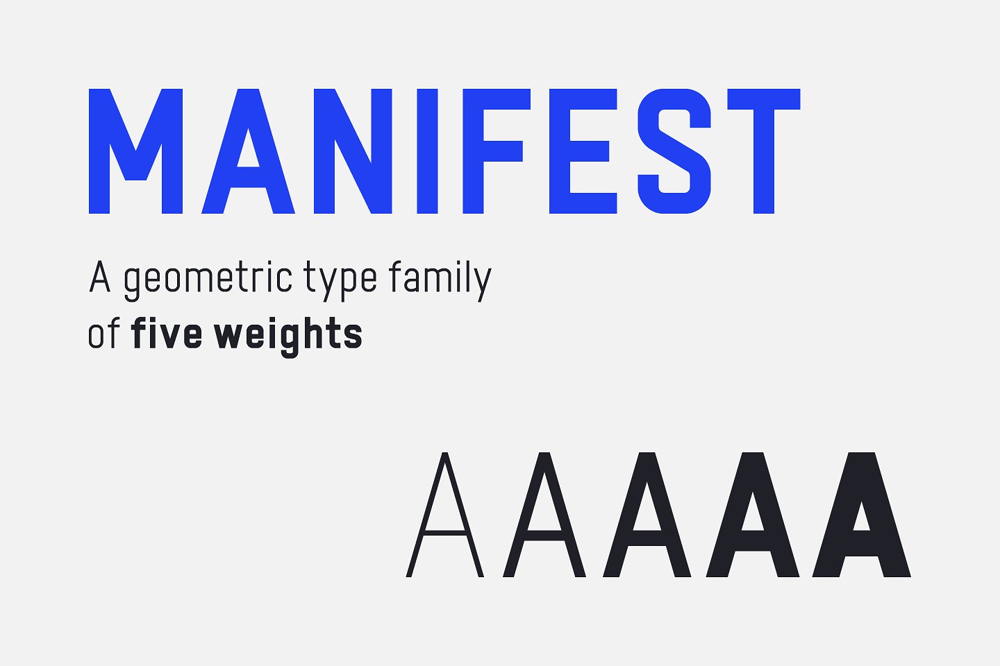 一套简单大气的非衬线英文字体 Manifest Type F