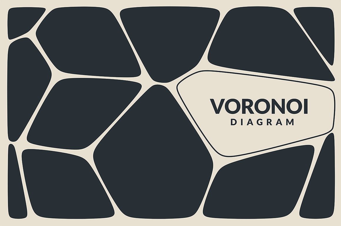 有趣的不规则矢量背景纹理底纹大集合 Voronoi Diag