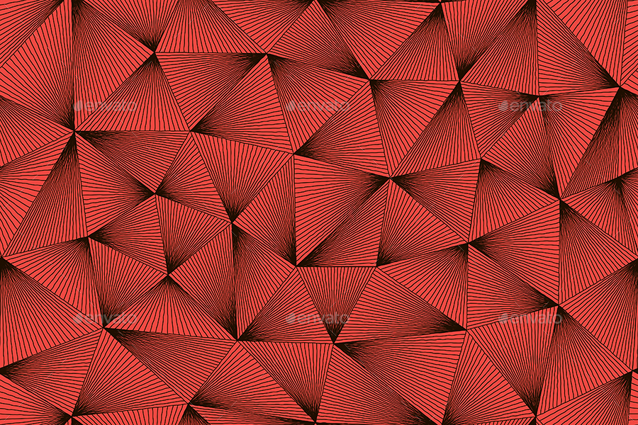10款抽象波浪三角格子无缝背景素材 Wavy Triangu