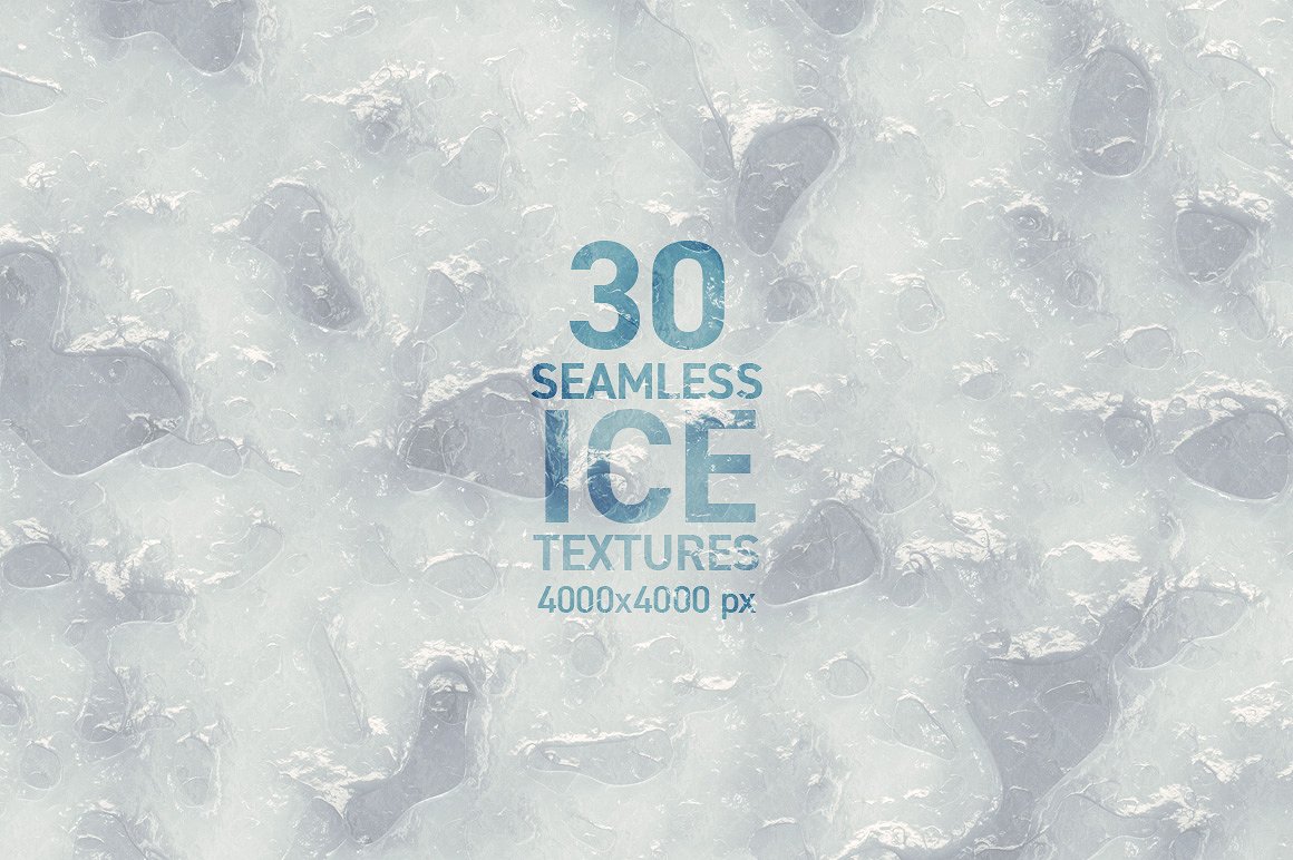 30个高分辨率无缝冰超清纹理素材 Seamless Ice