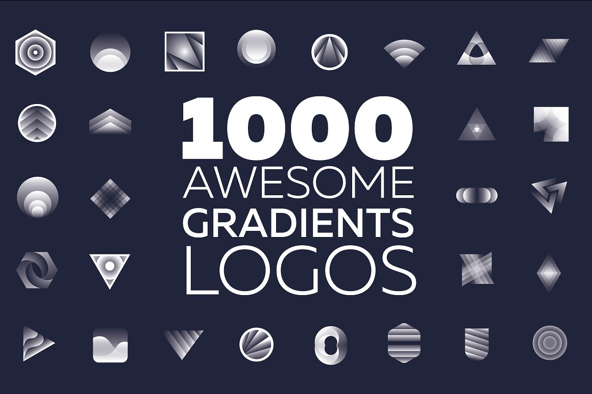 1000个层次渐变特色LOGO图形 1000 awesome
