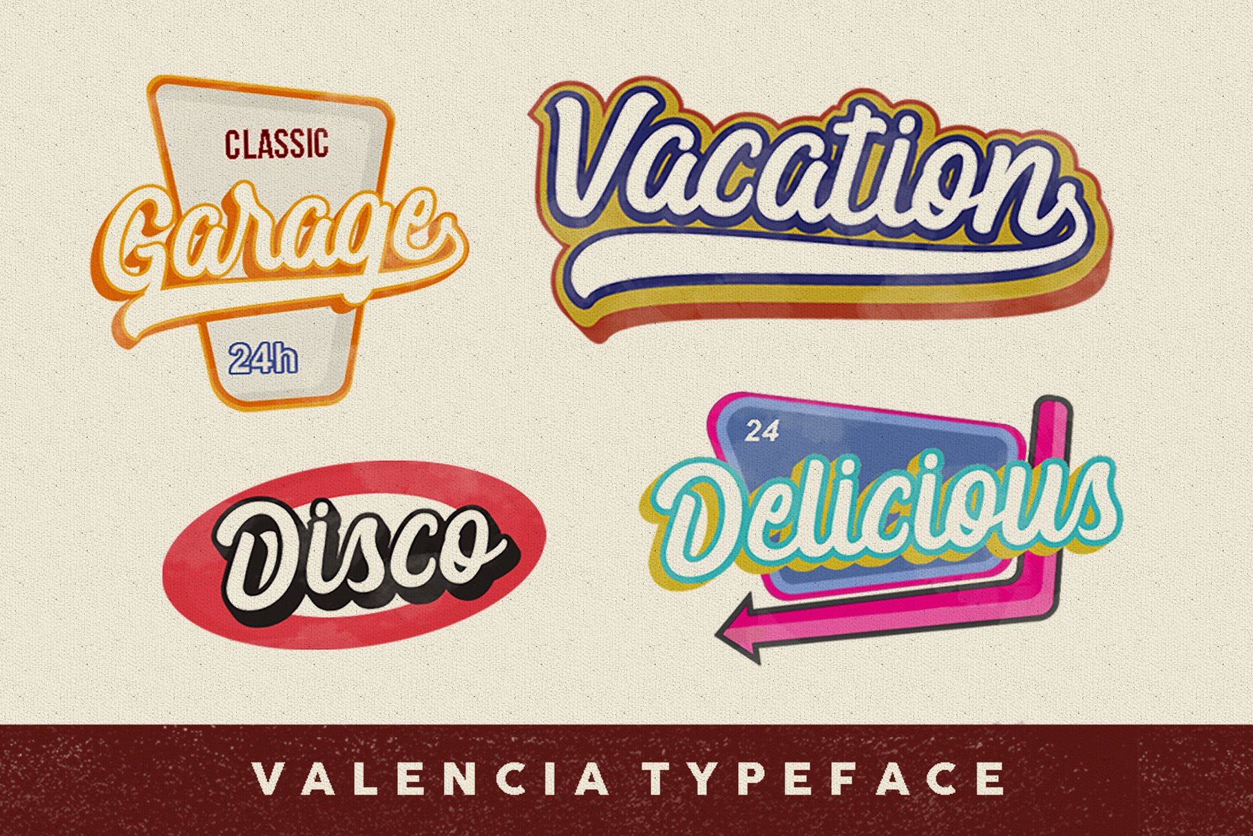 一款大胆的手写瓦伦西亚英文字体 Valencia Typef