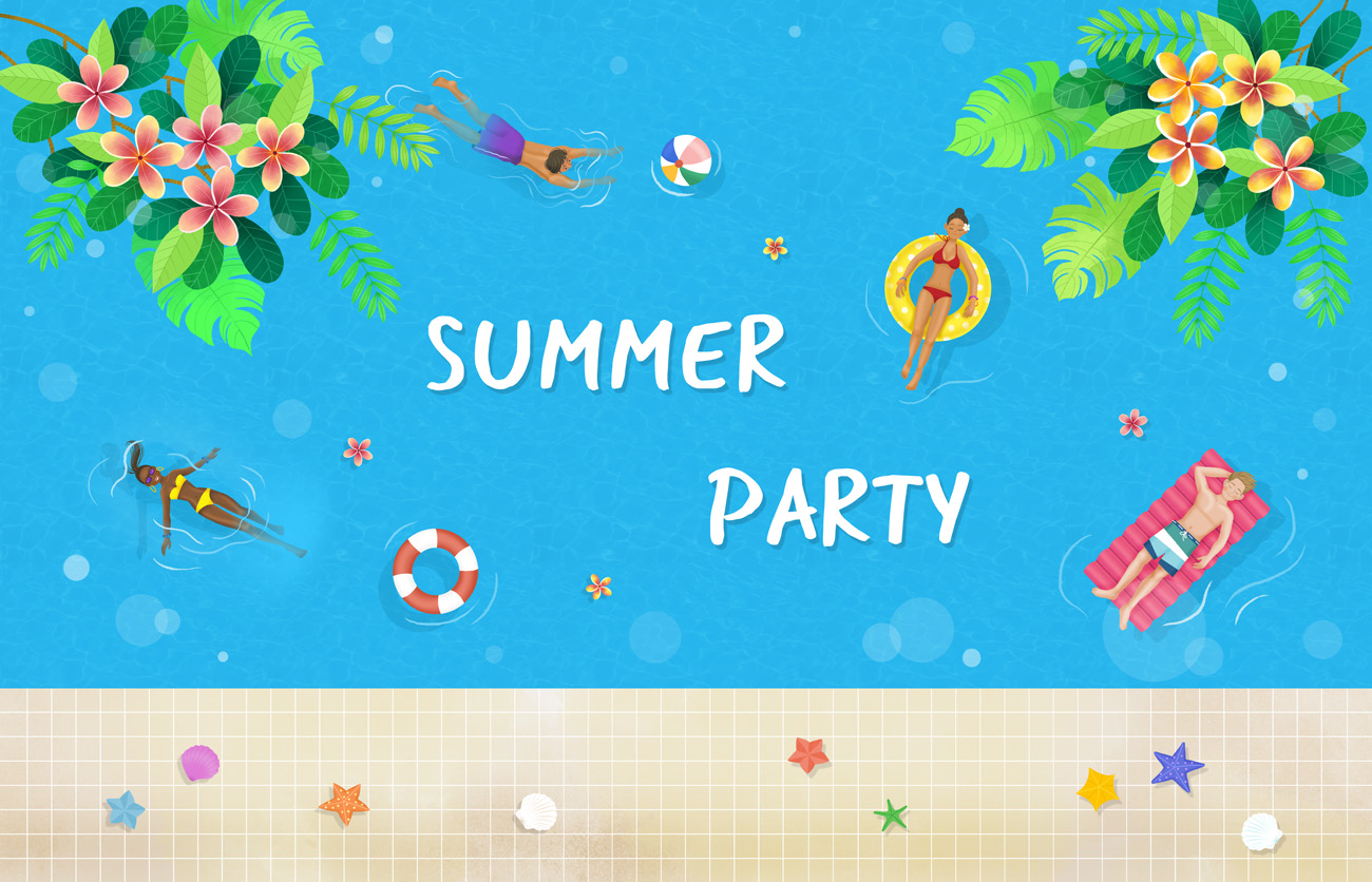 Summer party 夏日假日派对PSD高清分层海报素材