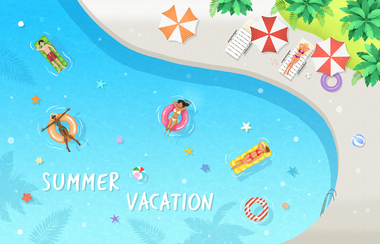Summer Vacation 夏日假日派对PSD高清分层海