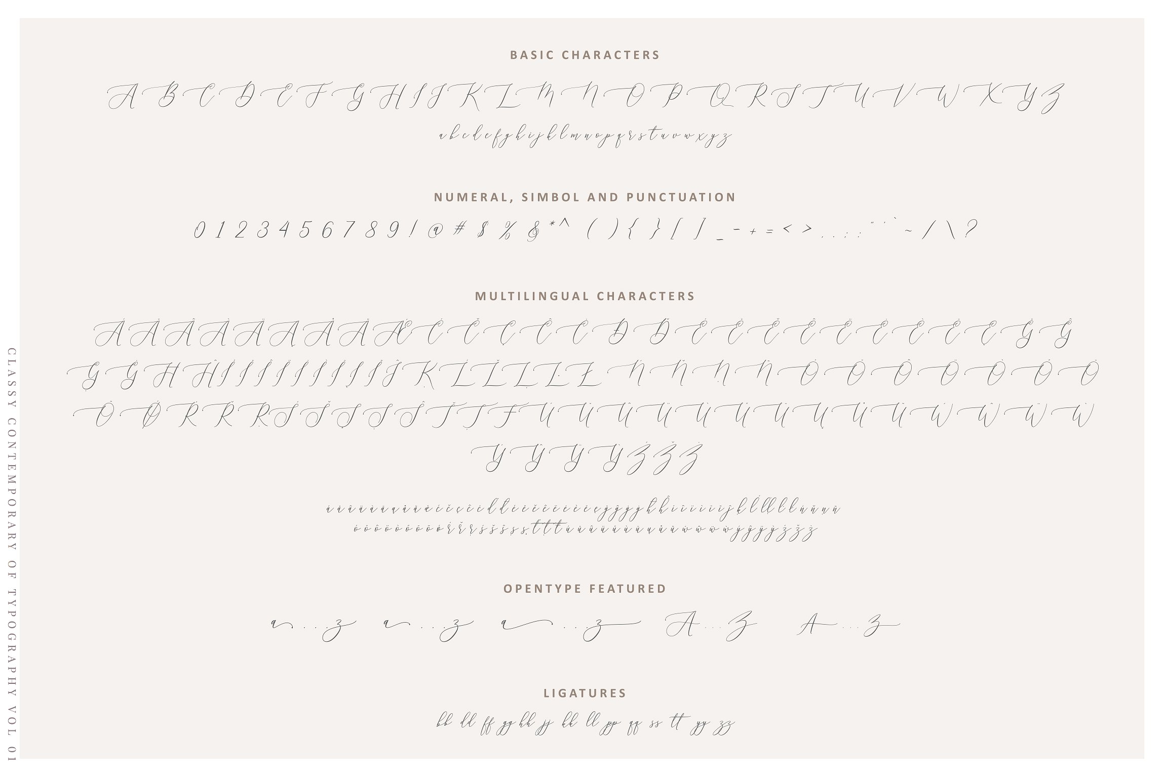一款鲜明曲线的优雅手写英文字体 Aurellia Scrip