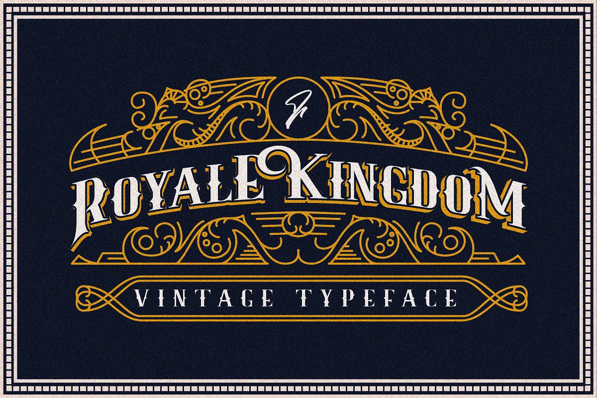 Royale王国的复古风格英文字体 Royale Kingd