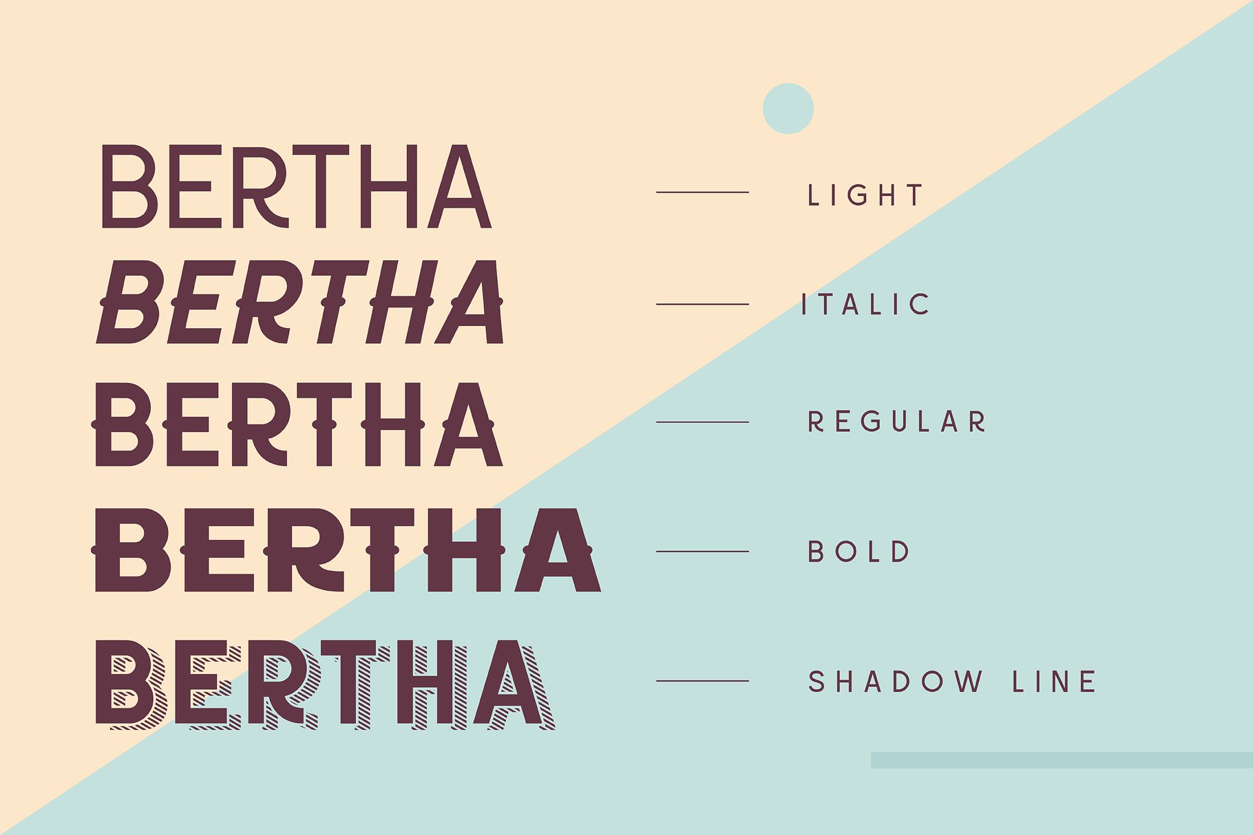一款现代极简主义无衬线英文字体Bertha