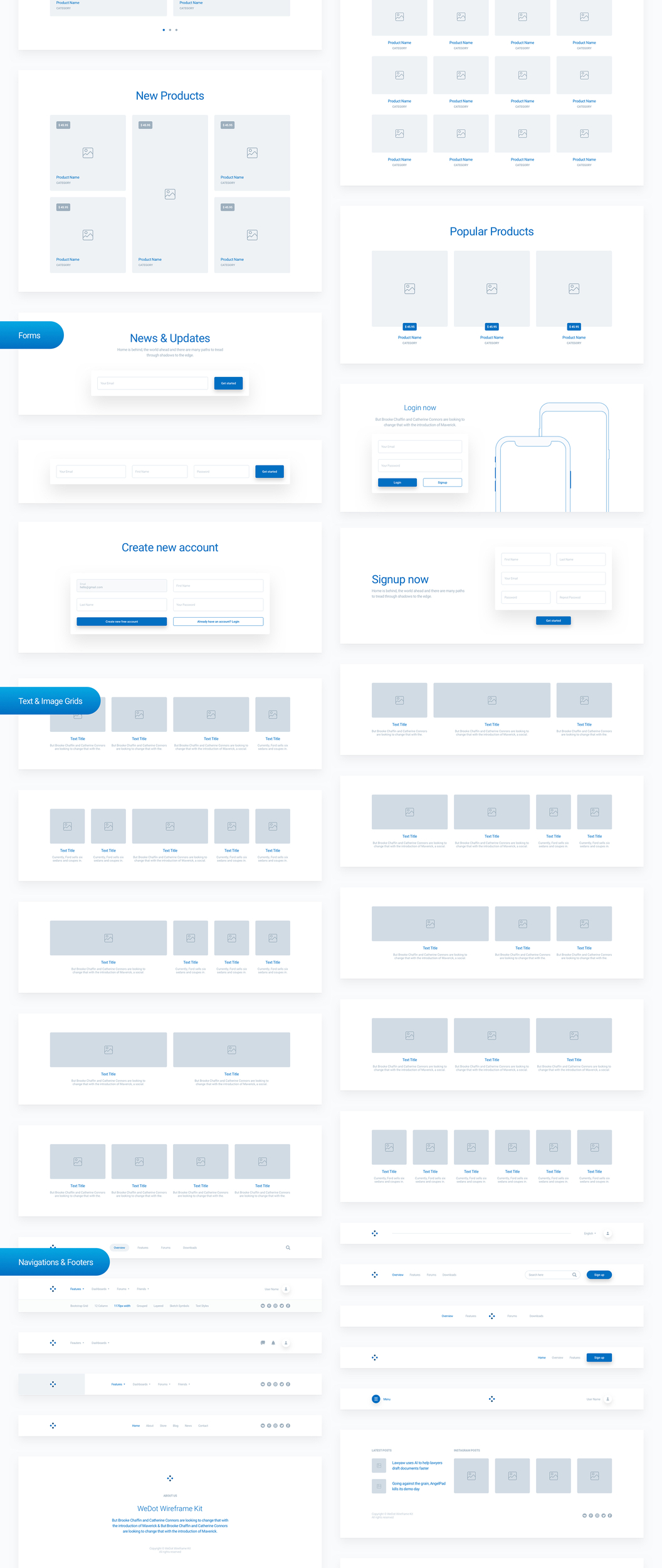 WeDot Wireframe UI Kit