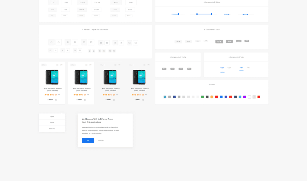 2套强大的黑白配色网页UI套件素材 Quantum UI K