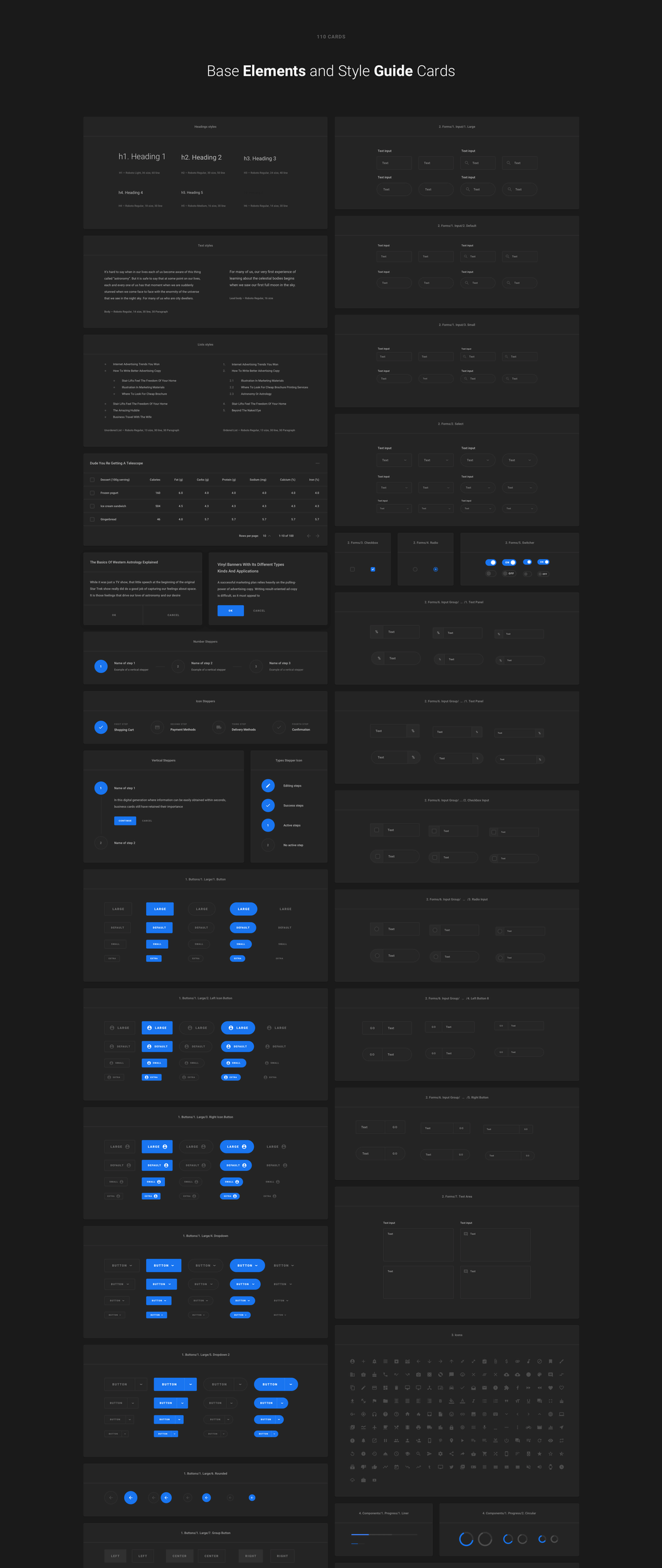 2套强大的黑白配色网页UI套件素材 Quantum UI K